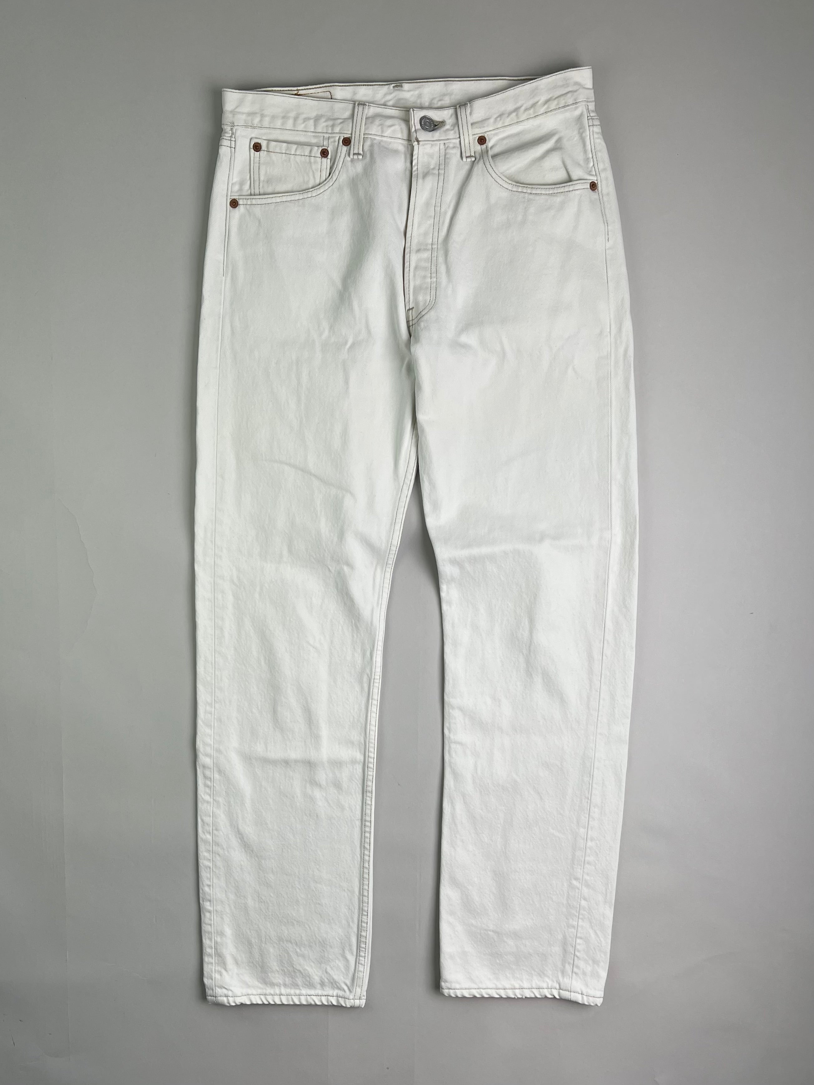 LEVIS 501 VINTAGE DENIM WHITE MADE IN USA - W32 – HOLYGARMS