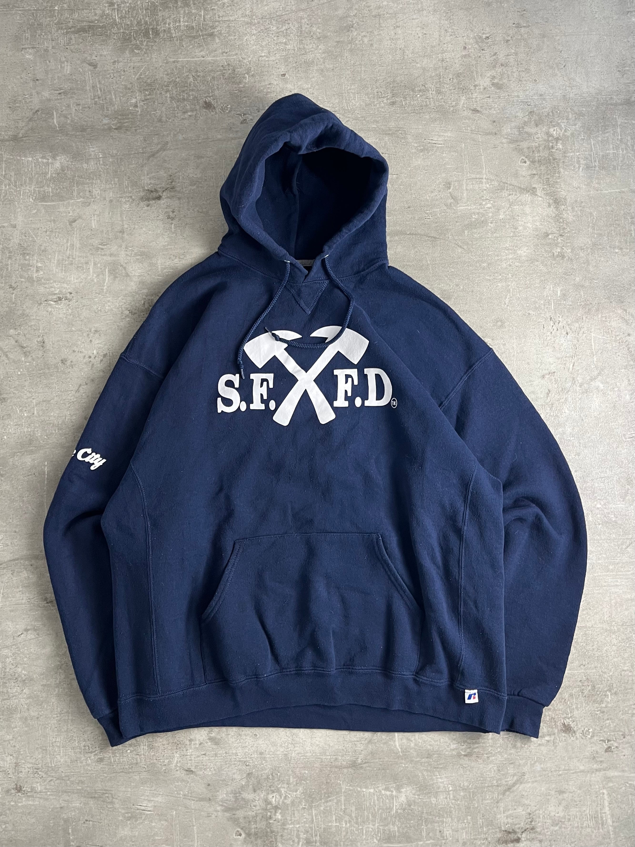 RUSSELL ATHLETIC VINTAGE HOODIE BLUE SFFD XXL – HOLYGARMS