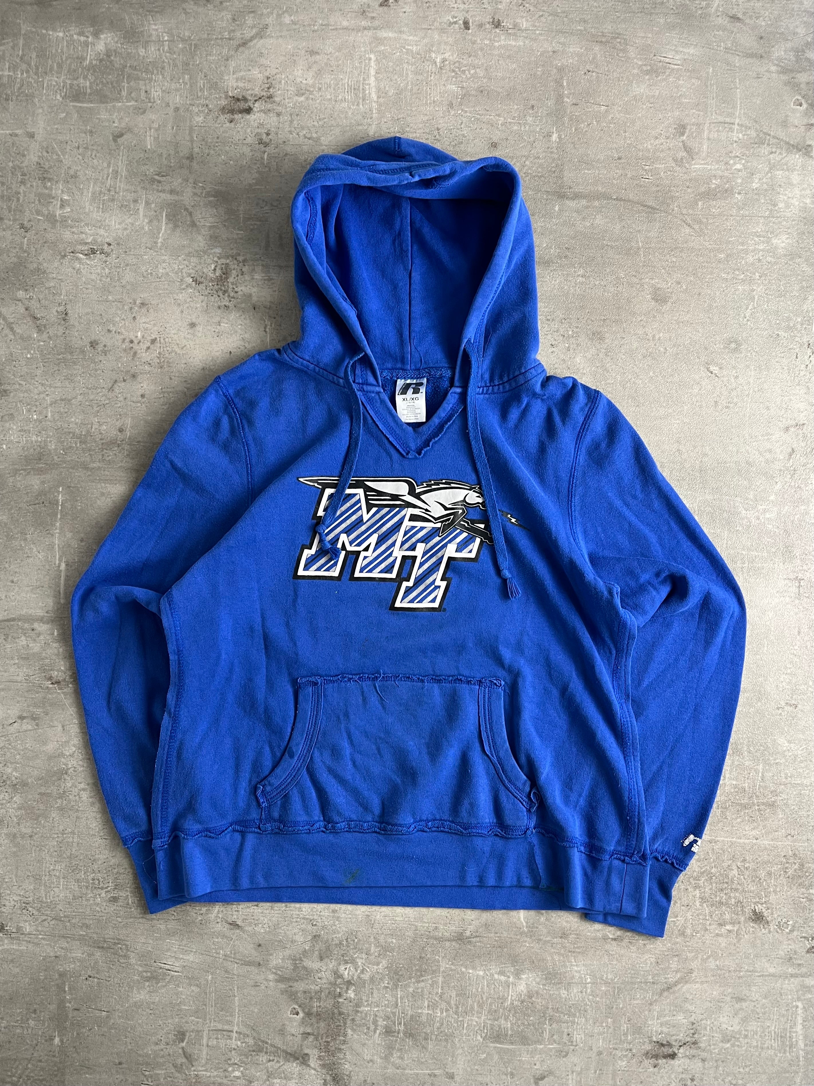 RUSSELL ATHLETIC VINTAGE HOODIE BLUE - XS/S