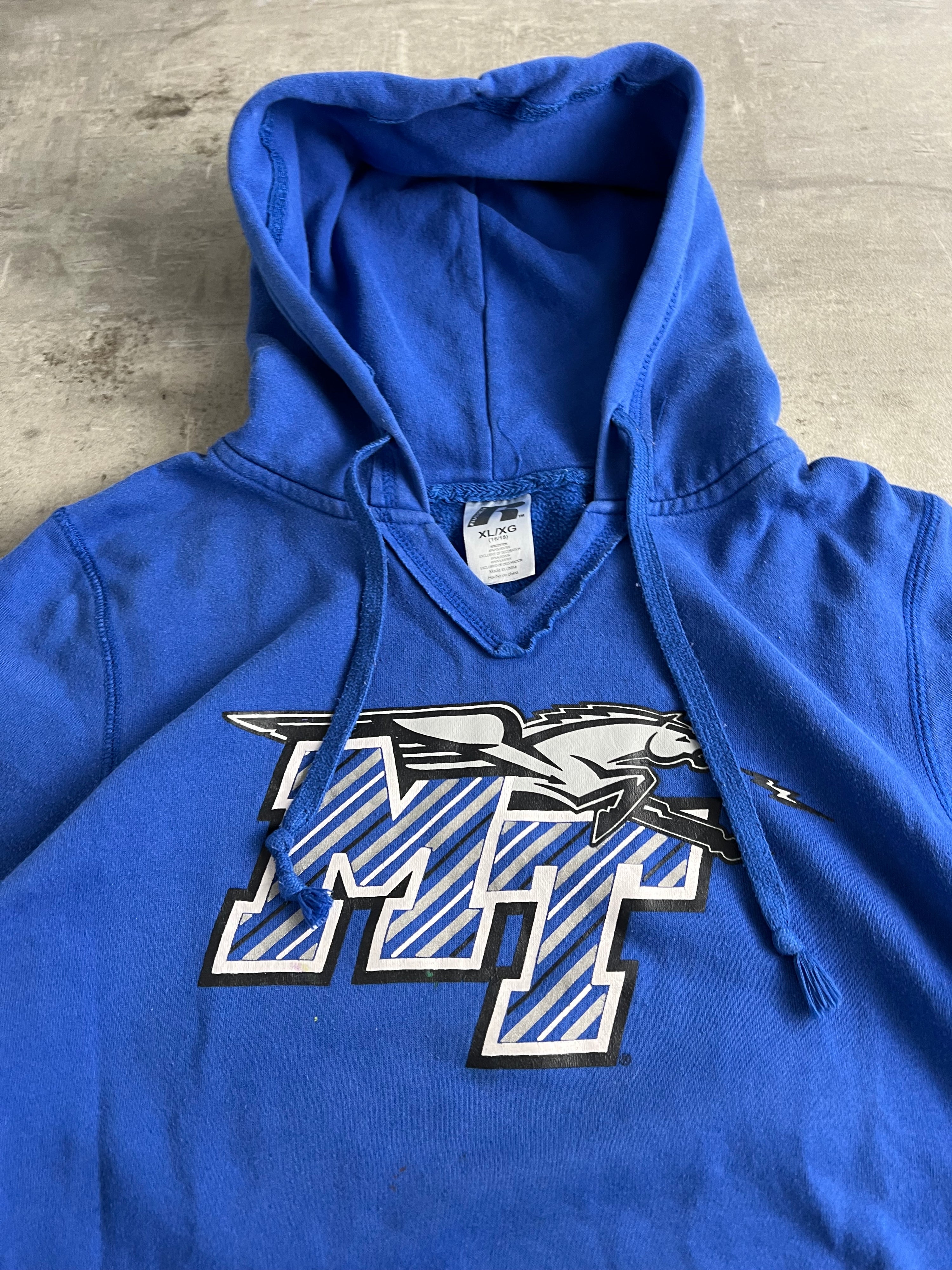 RUSSELL ATHLETIC VINTAGE HOODIE BLUE - XS/S