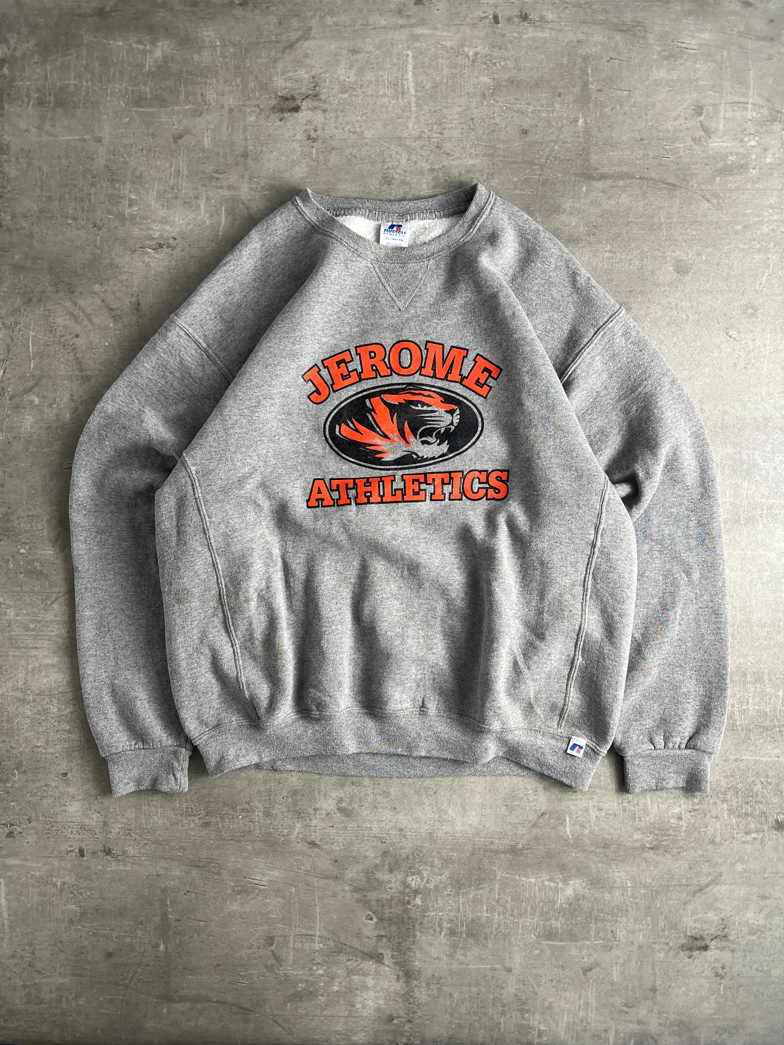 RUSSELL ATHLETIC VINTAGE CREWNECK GREY JEROME ATHLETICS - XL