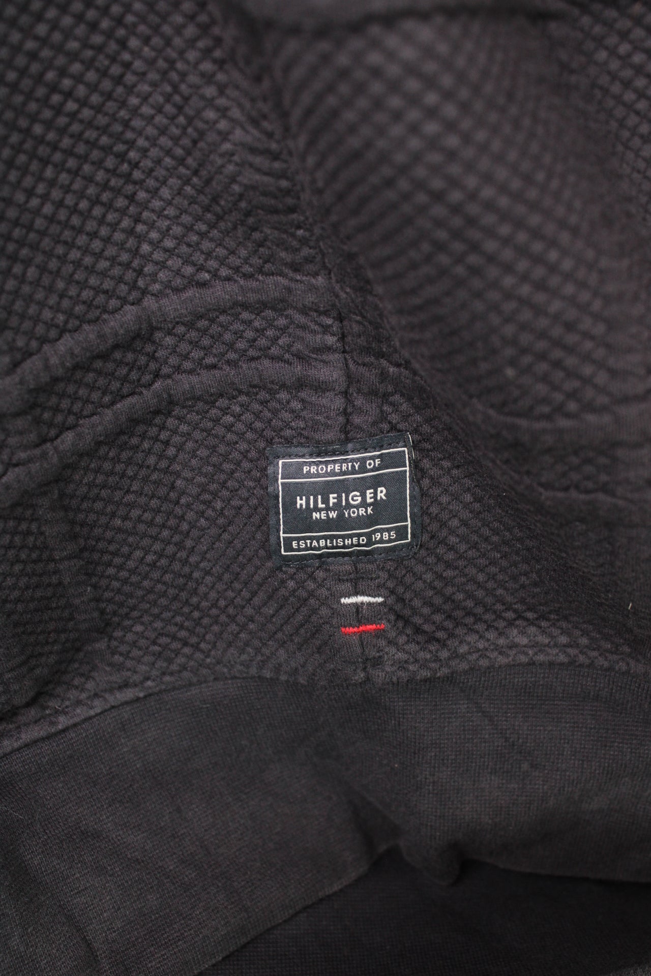 TOMMY HILFIGER SWEATER STRUCTURED PATTERN NAVY BLUE - L/XL