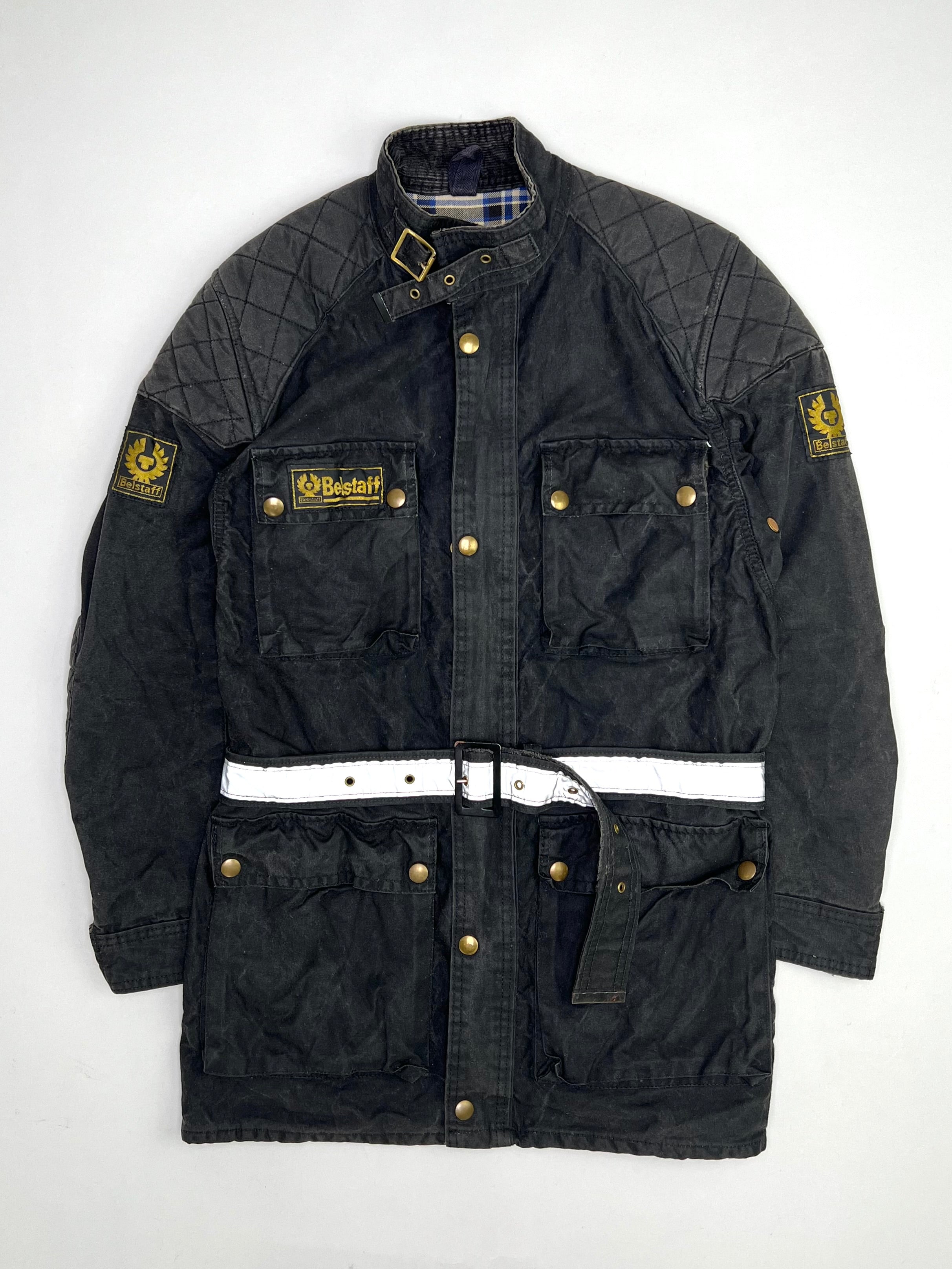 パンツ Deadstock 80s Belstaff Trialmaster 32 BELSTAFF TRIALMASTER VINTAGE 80S WAXED MOTORCYCLE JACKET - M