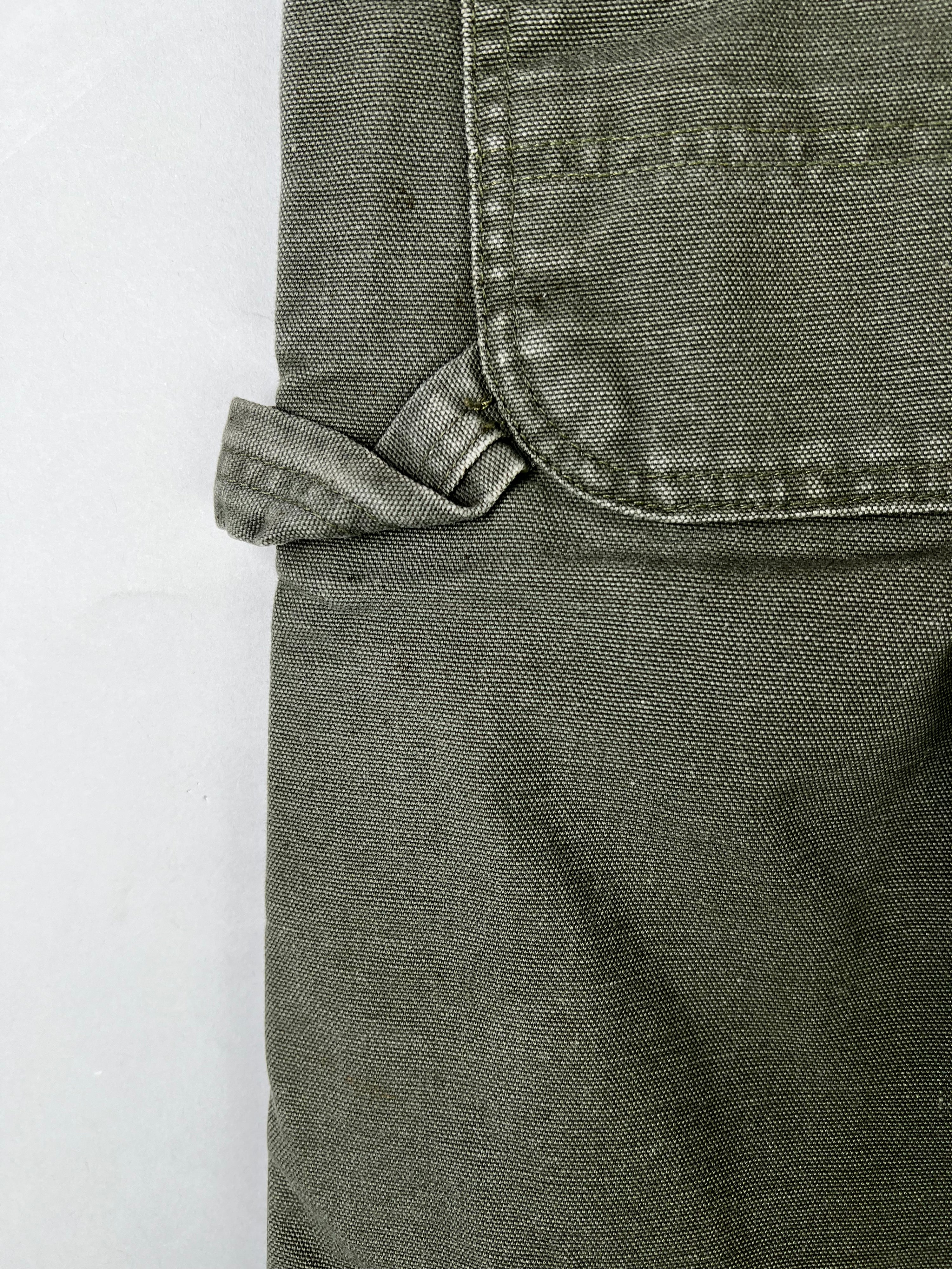 CARHARTT SINGLE KNEE FLEECE LINED PANTS GREEN MADE IN USA - 31X32