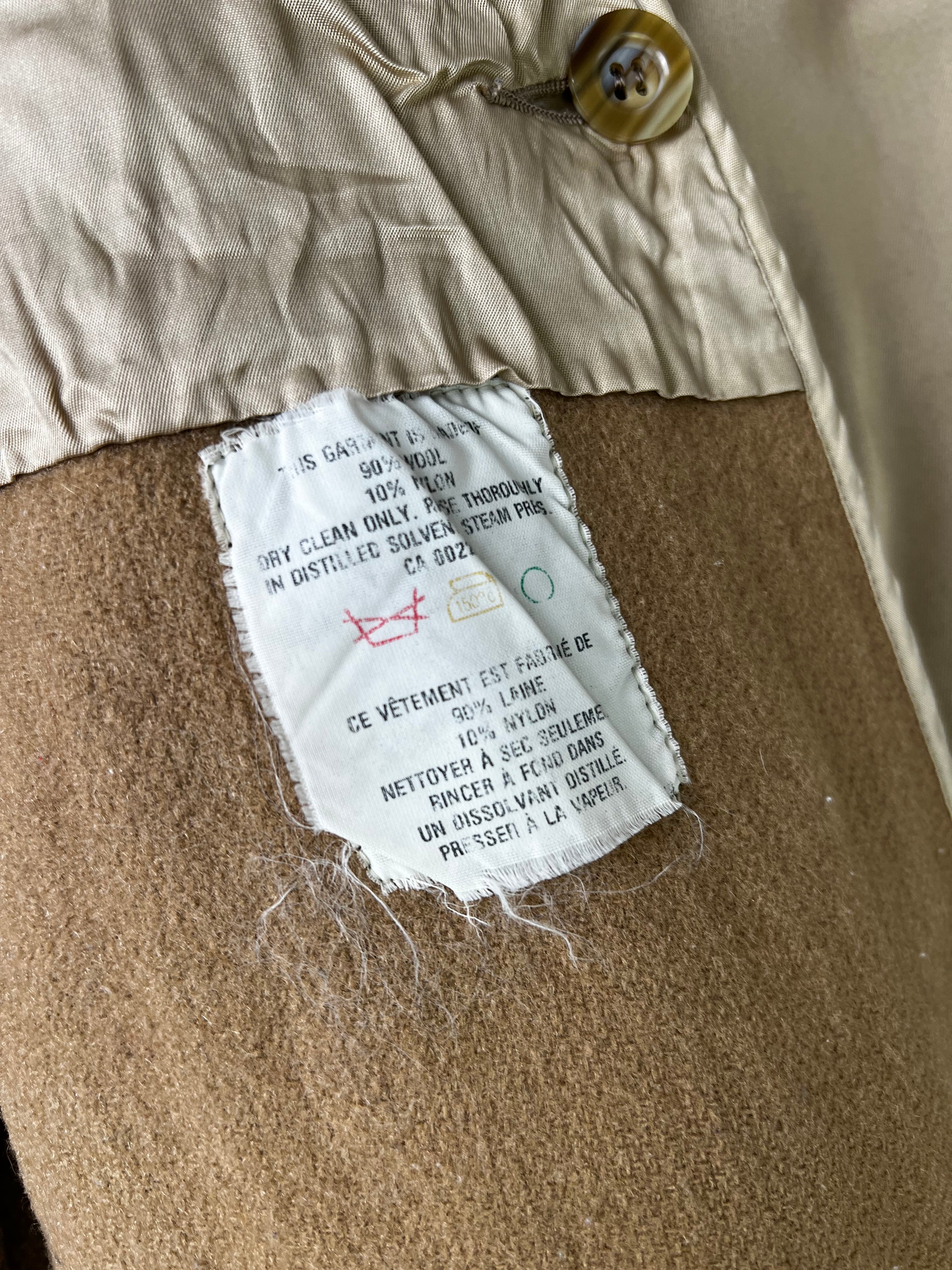 AQUASCUTUM DOUBLE BREAST TRENCH COAT BEIGE WOOL LINING - XS/S