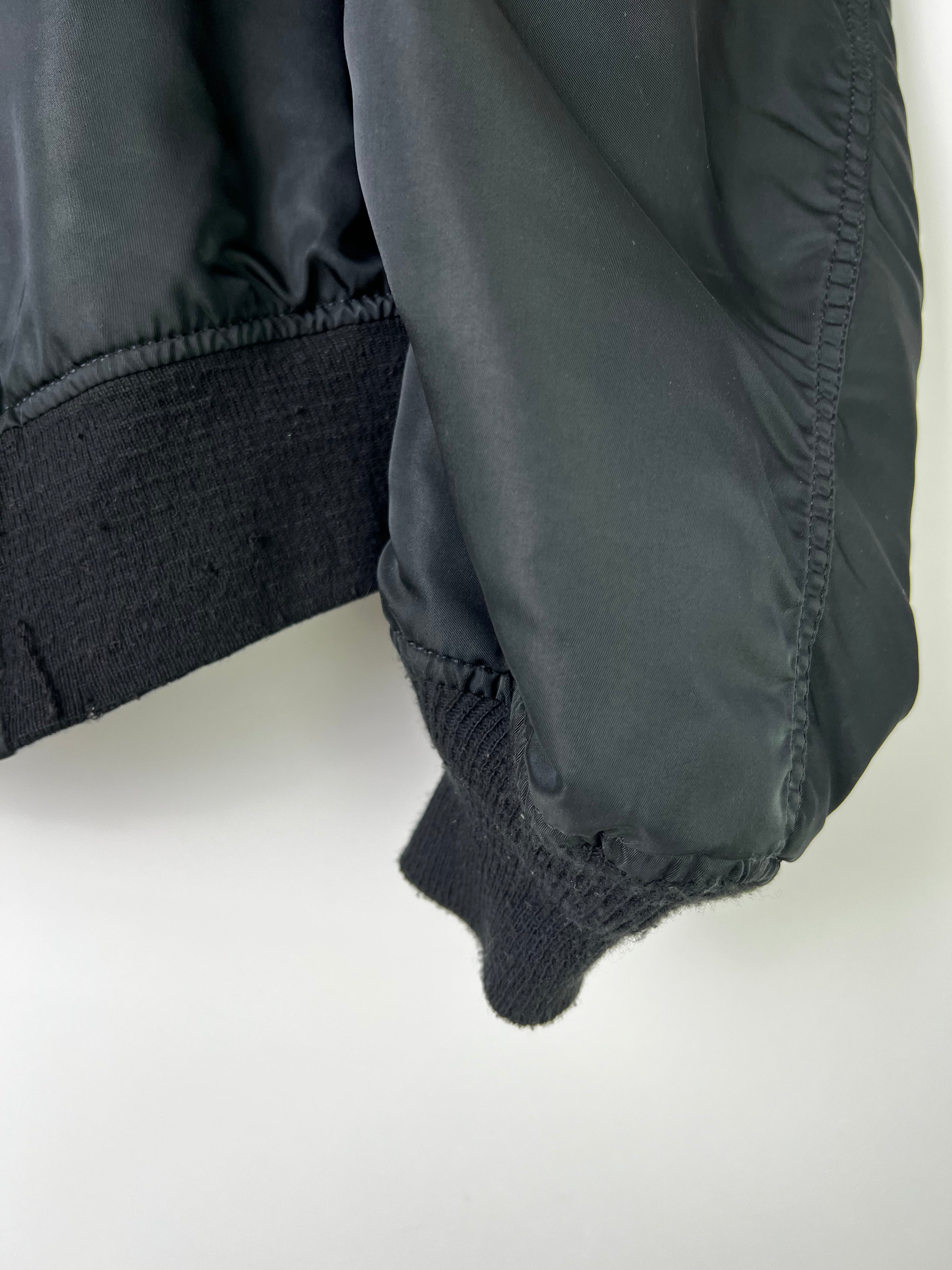 ALPHA INDUSTRIES MA-1 BOMBER JACKET BLACK MADE IN USA - XXL
