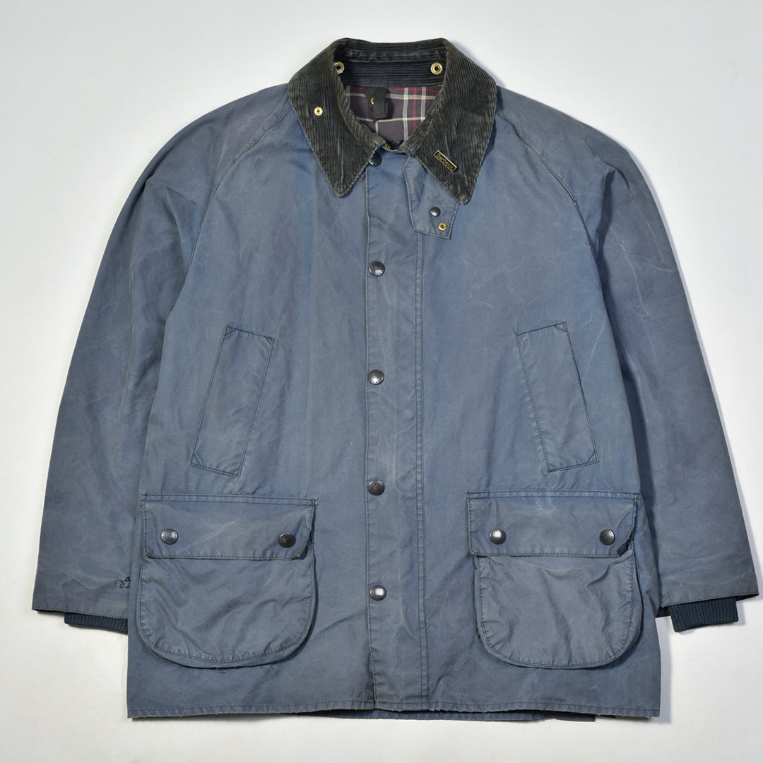 Vintage Bedale Waxed Jacket Blue