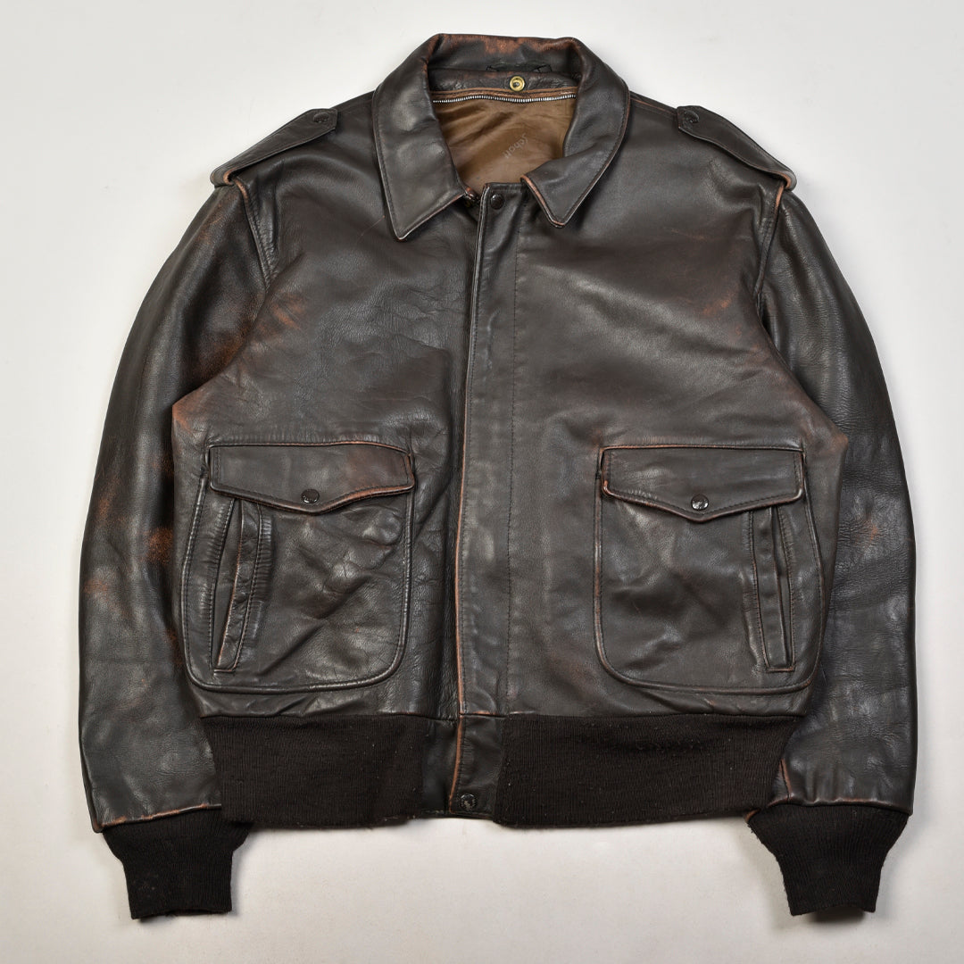 Vintage Leather G1 Flight Jacket Made In USA Brown