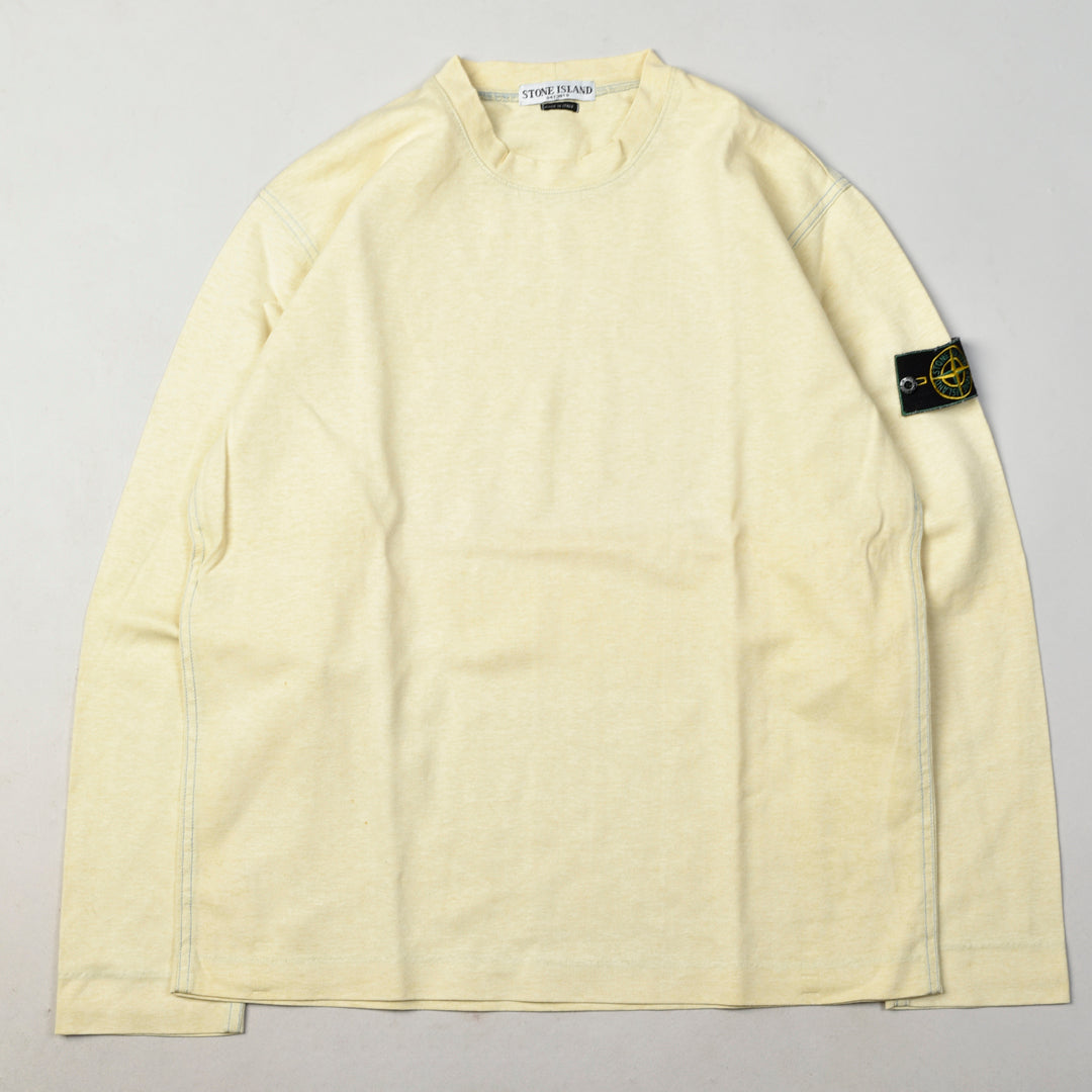 VINTAGE Round Neck Sweatshirt Yellow - XL