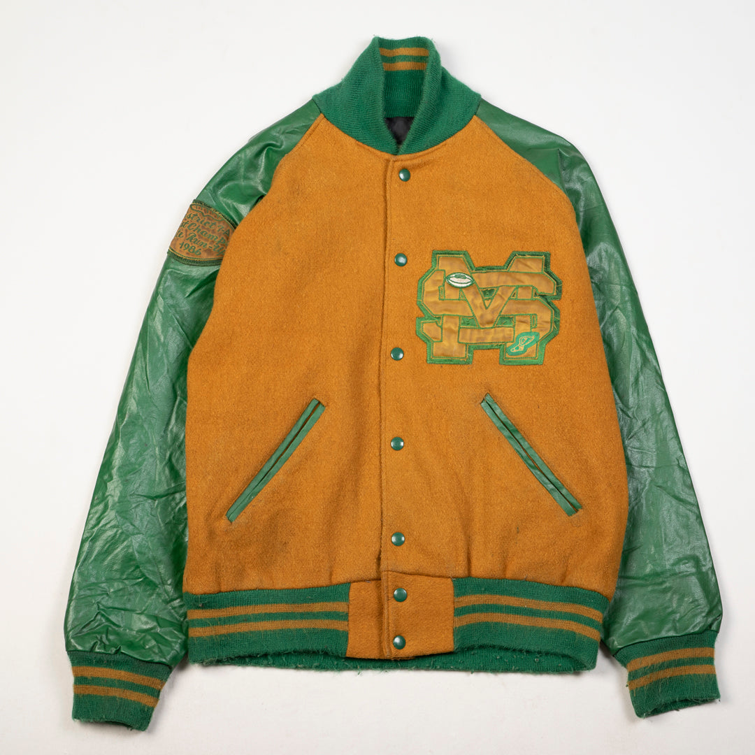 Shaffer Vintage Varsity Jacket Made in USA Green