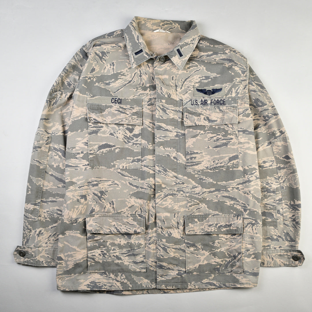 US ARMY AIR FORCE CAMOUFLAGE UTILITY JACKET - L/XL
