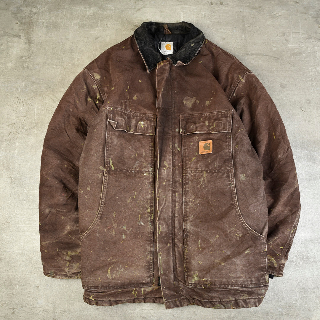 CARHARTT VINTAGE ARCTIC COAT PAINTER JACKET BROWN - XL/XXL