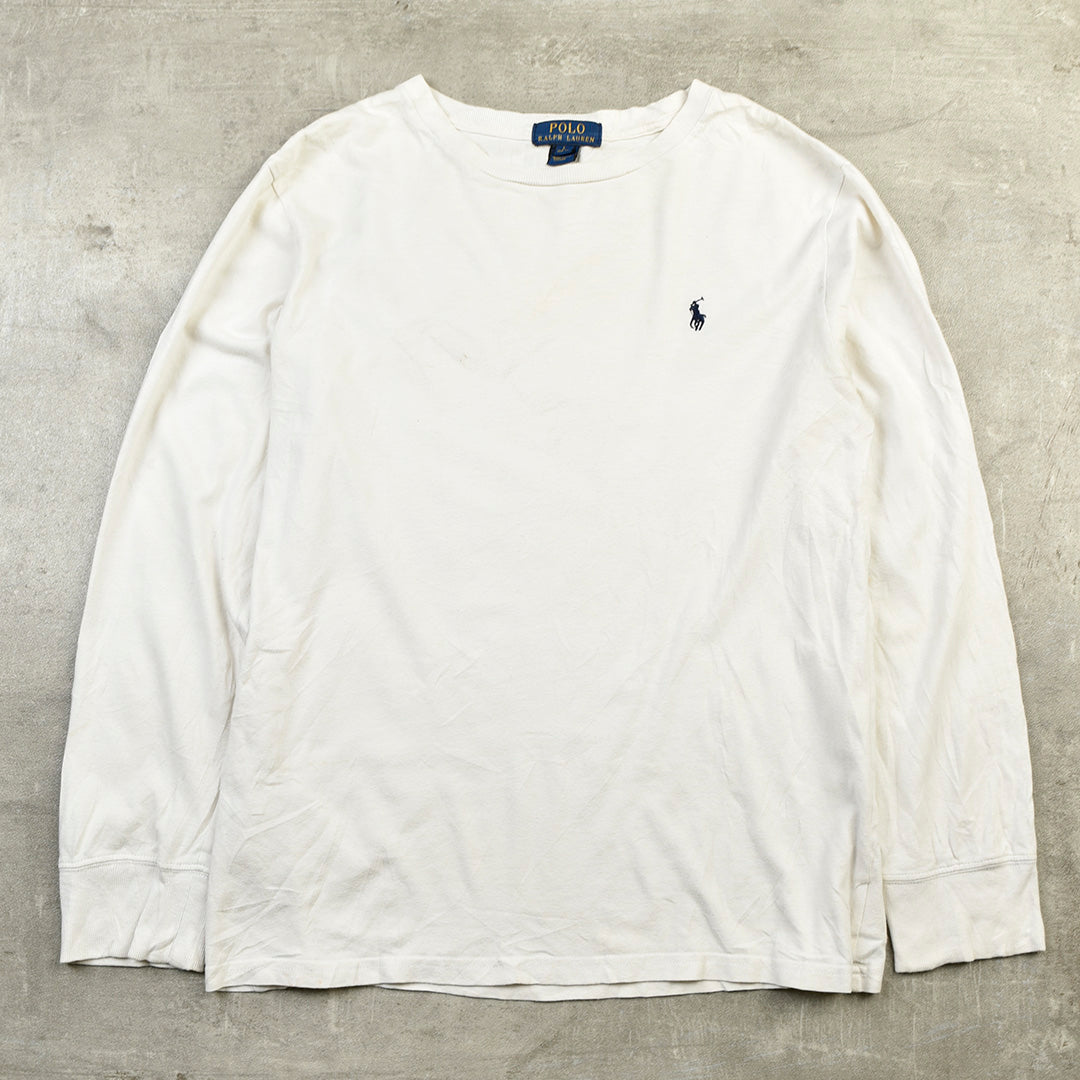 LONG SLEEVE TEE WHITE - LARGE