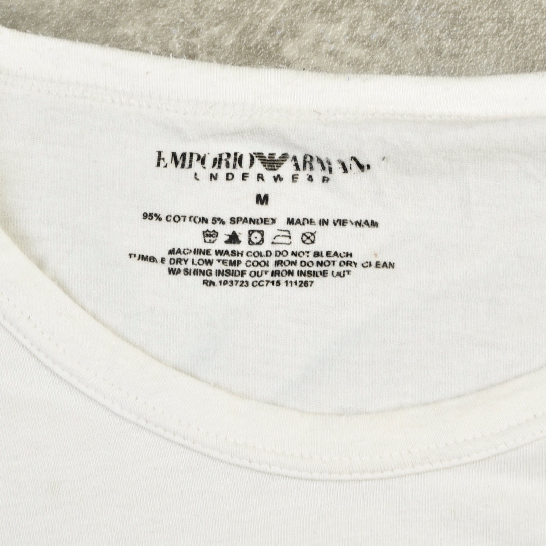 EMPORIO ARMANI TEE WHITE -  S/M