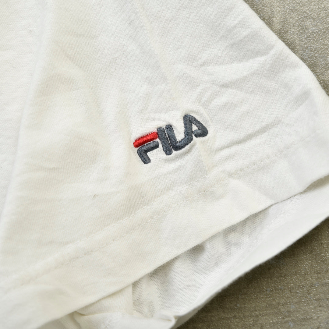 FILA T-SHIRT PRINTED LOGO TEE WHITE - M