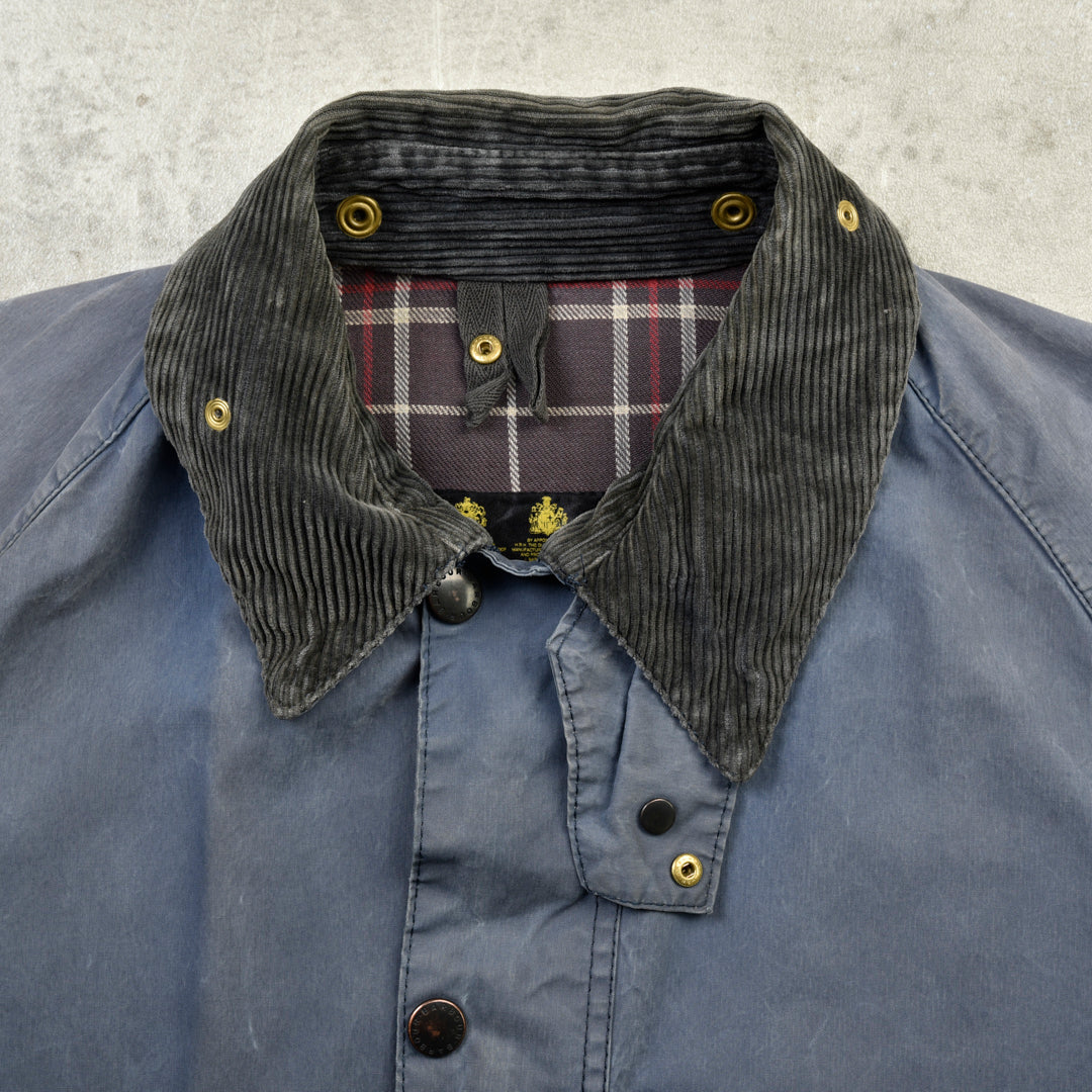 VINTAGE BEDALE WAXED JACKET BLUE - M/L