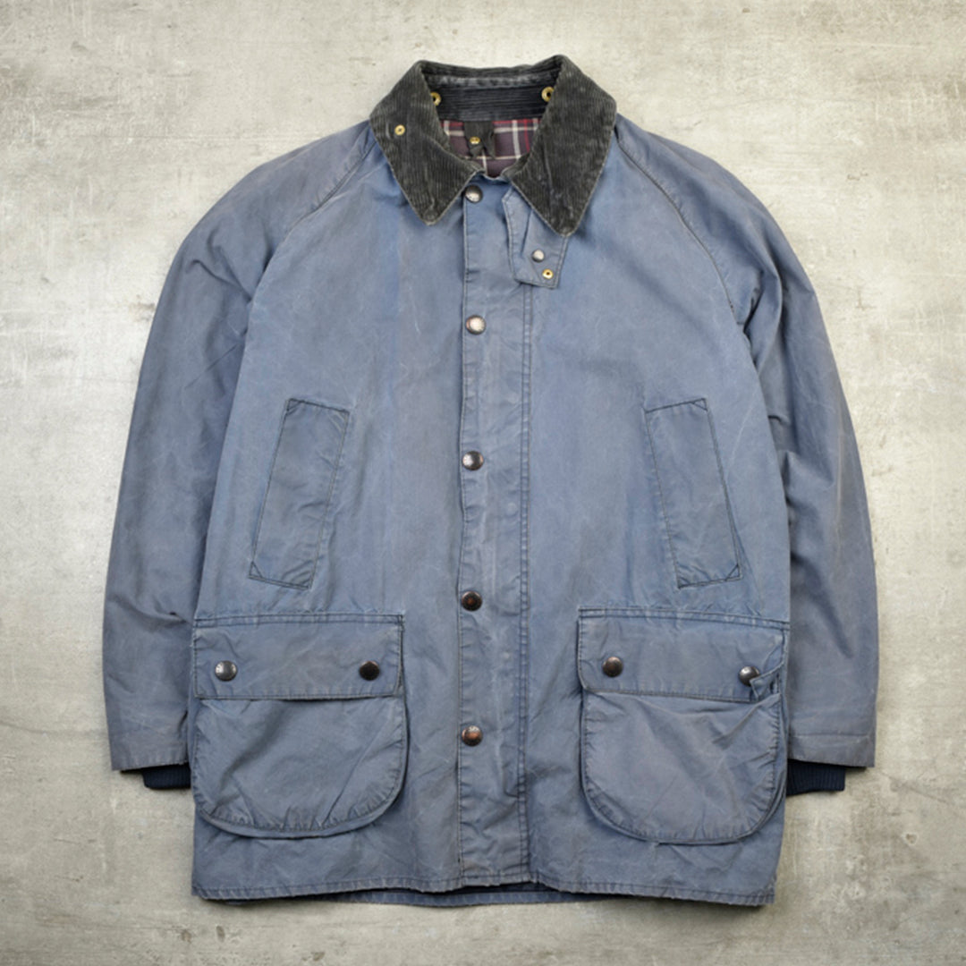 VINTAGE BEDALE WAXED JACKET BLUE - M/L