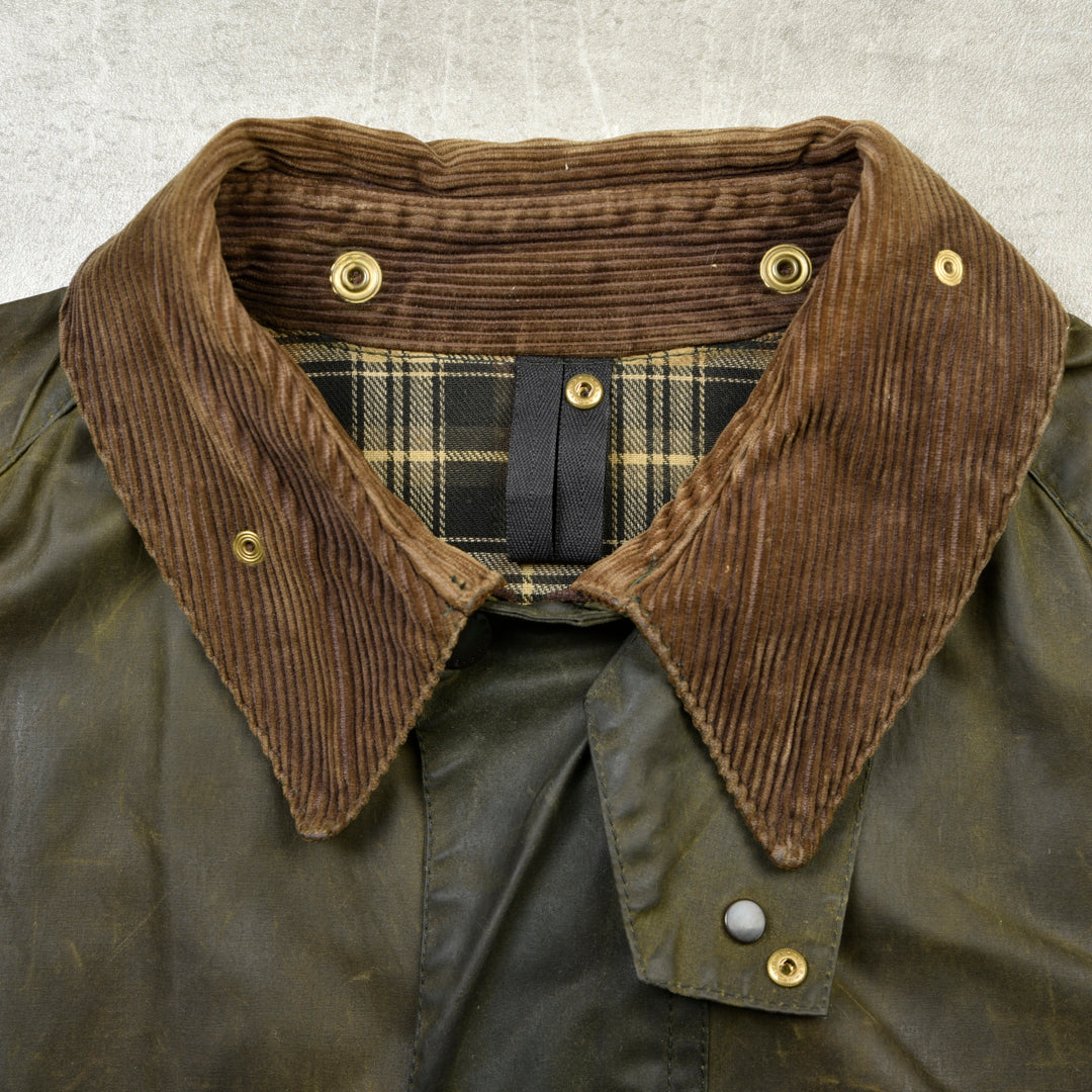 VINTAGE GAMEFAIR WAXED JACKET GREEN - M/L