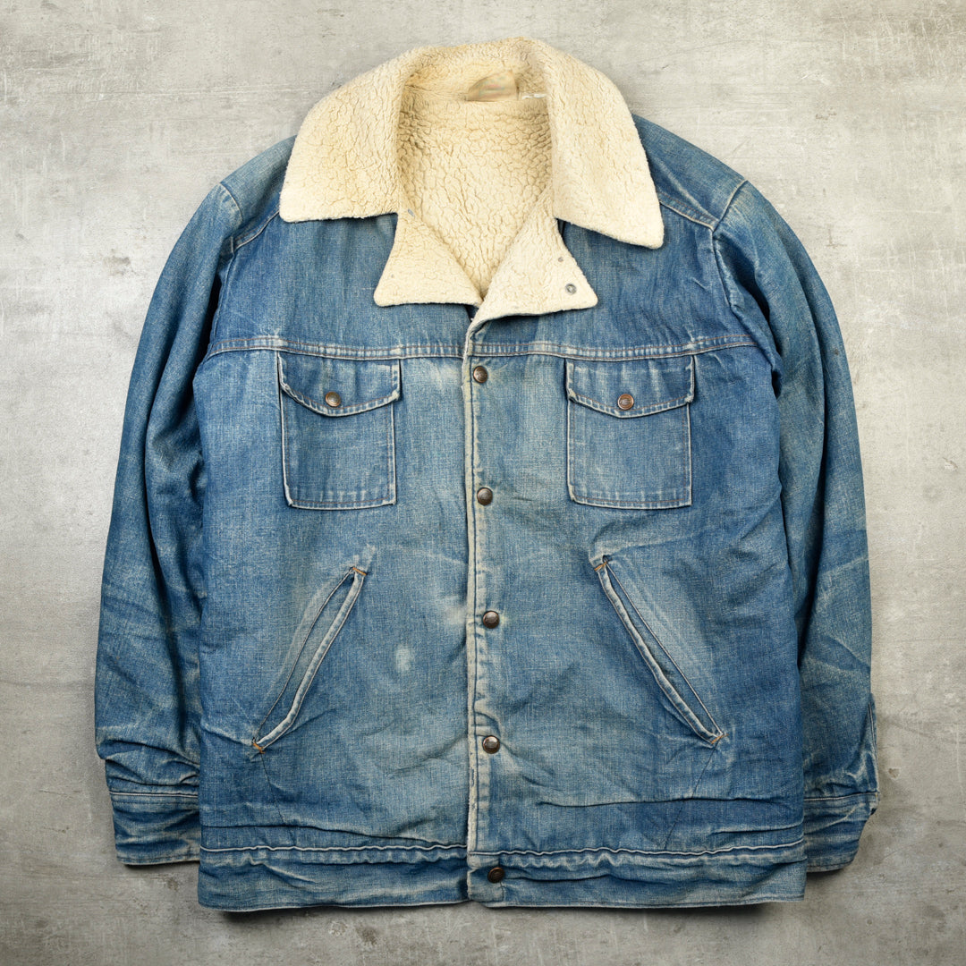 SHERPA DENIM TRUCKER JACKET BLUE - L/XL