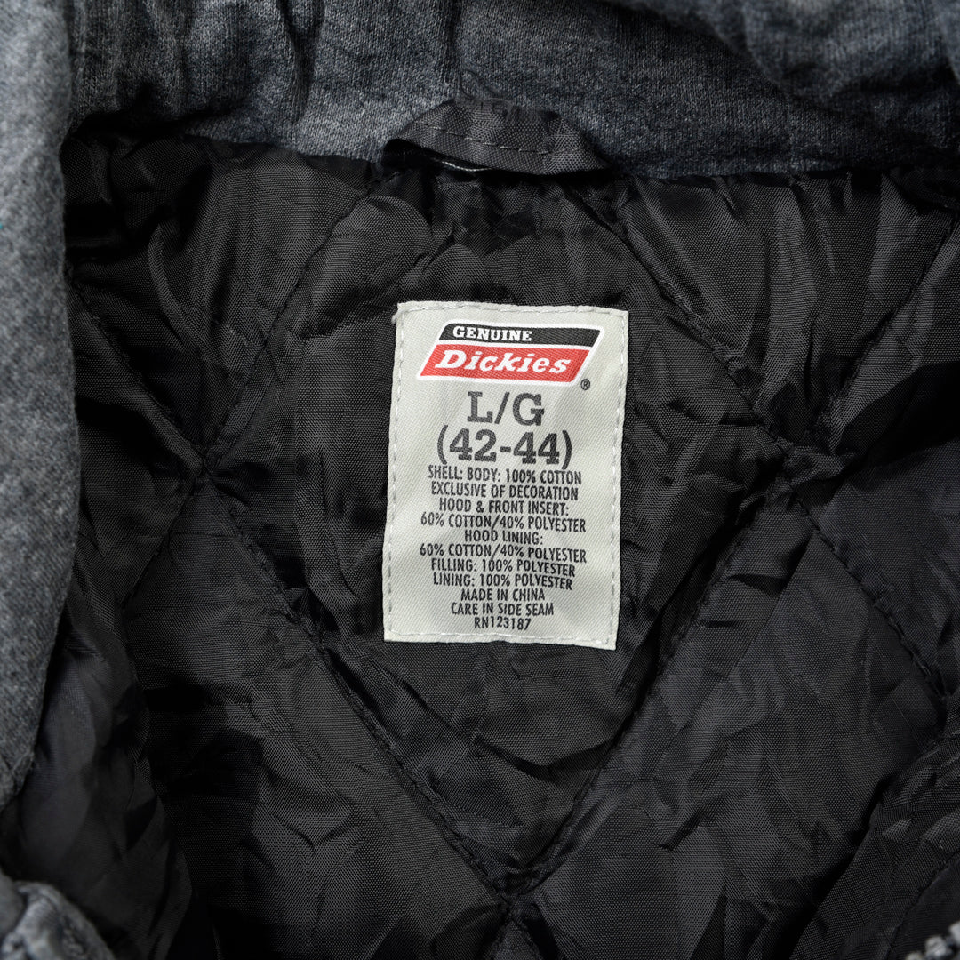 DICKIES DUCK HOODED SHIRT JACKET BLACK - LARGE