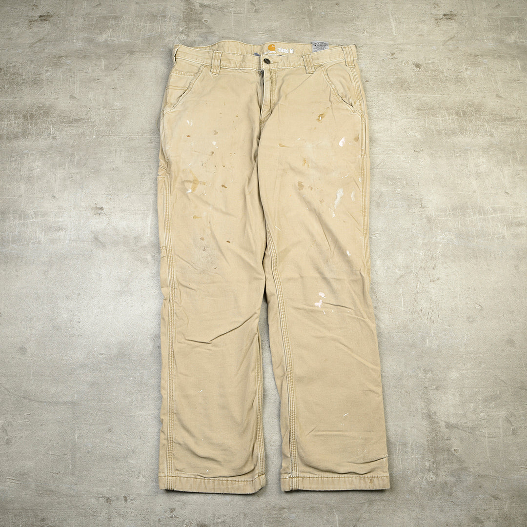 VINTAGE WORKWEAR CARPENTER PANTS BEIGE - 34X30