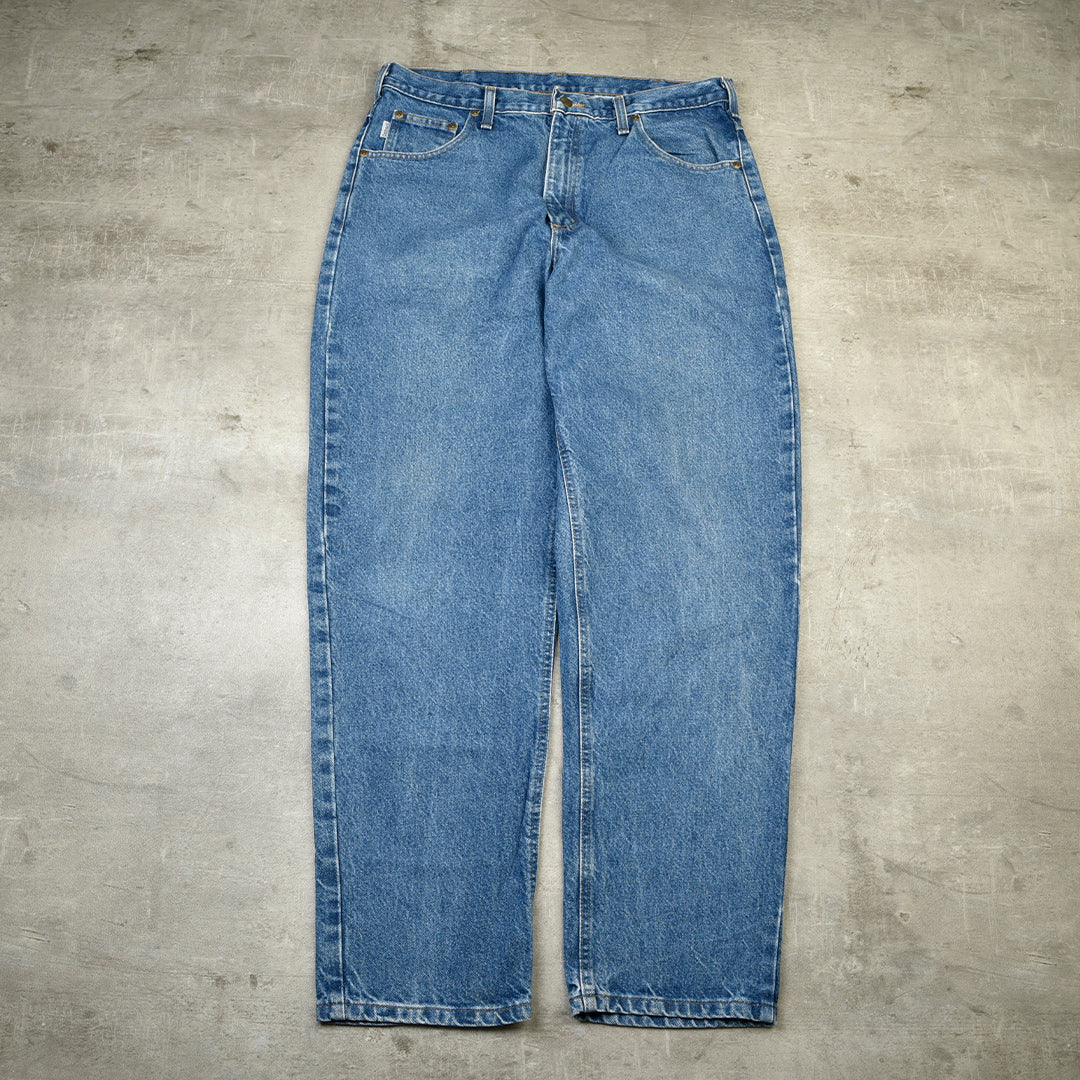 VINTAGE DENIM WORK TROUSERS.- 36X32