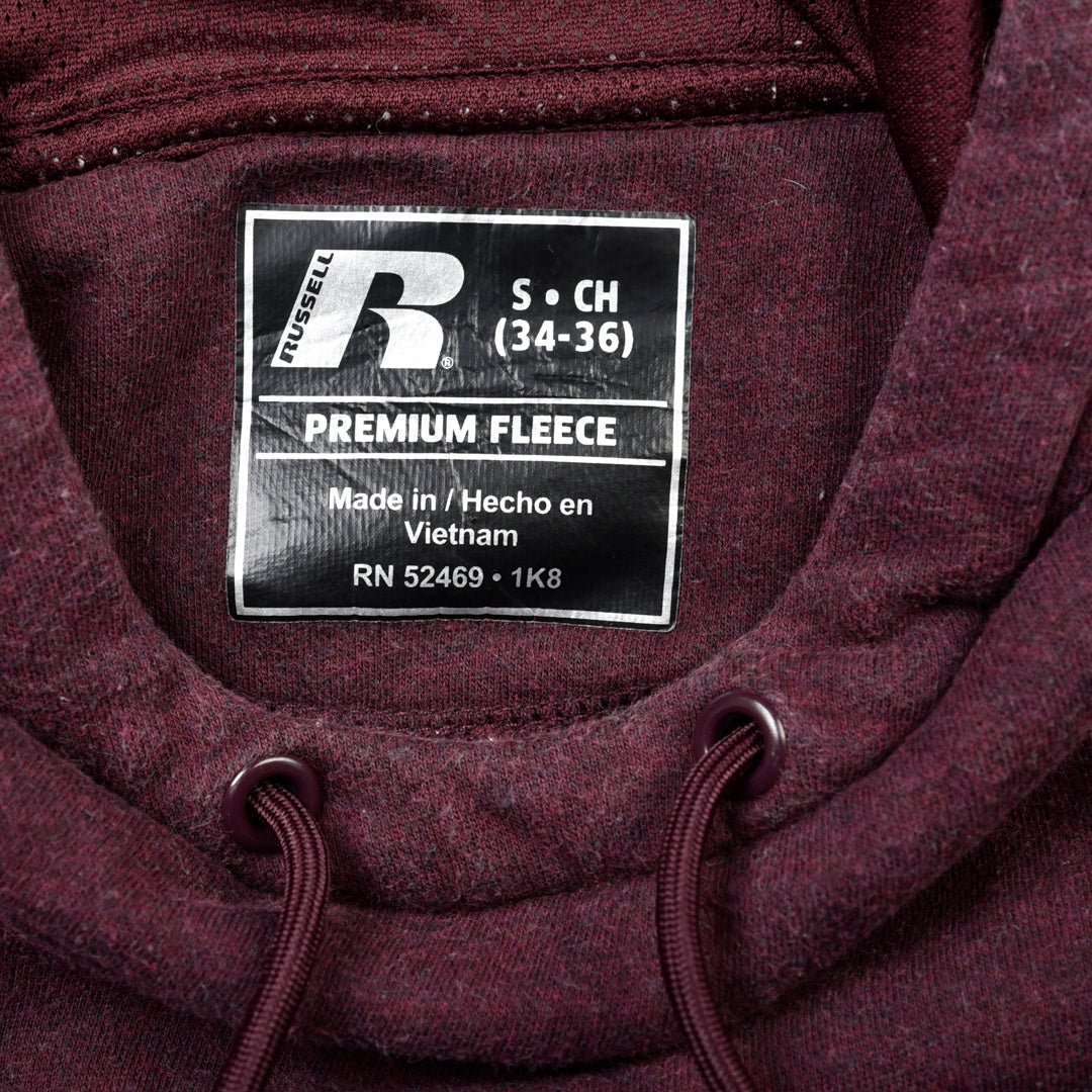 VINTAGE HOODIE BURGUNDY RED - SMALL