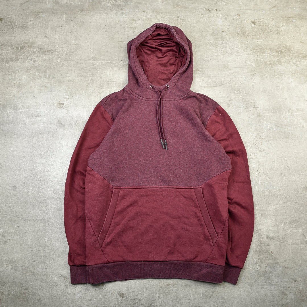 VINTAGE HOODIE BURGUNDY RED - SMALL