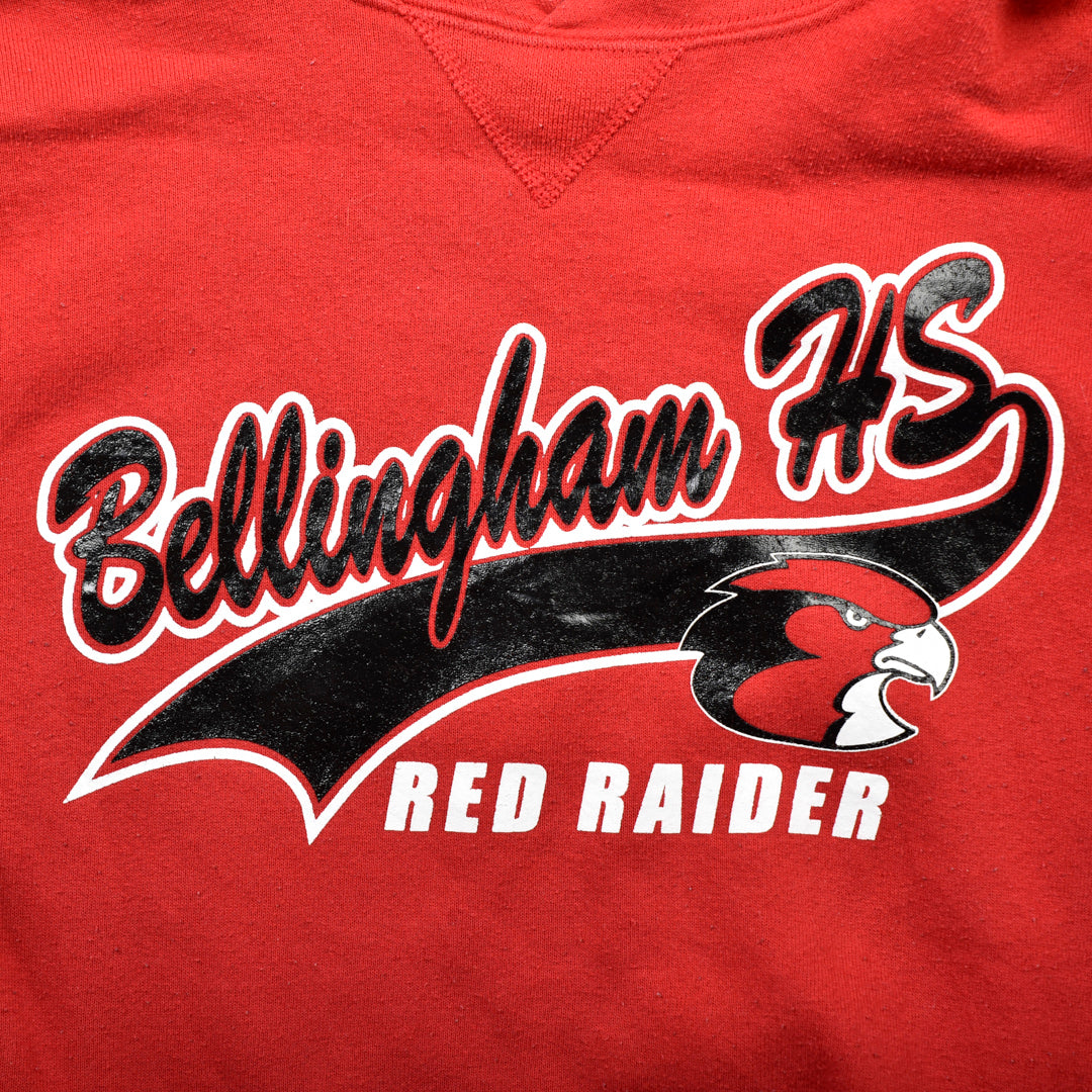 BELLINGHAM HS VINTAGE HOODIE RED - LARGE