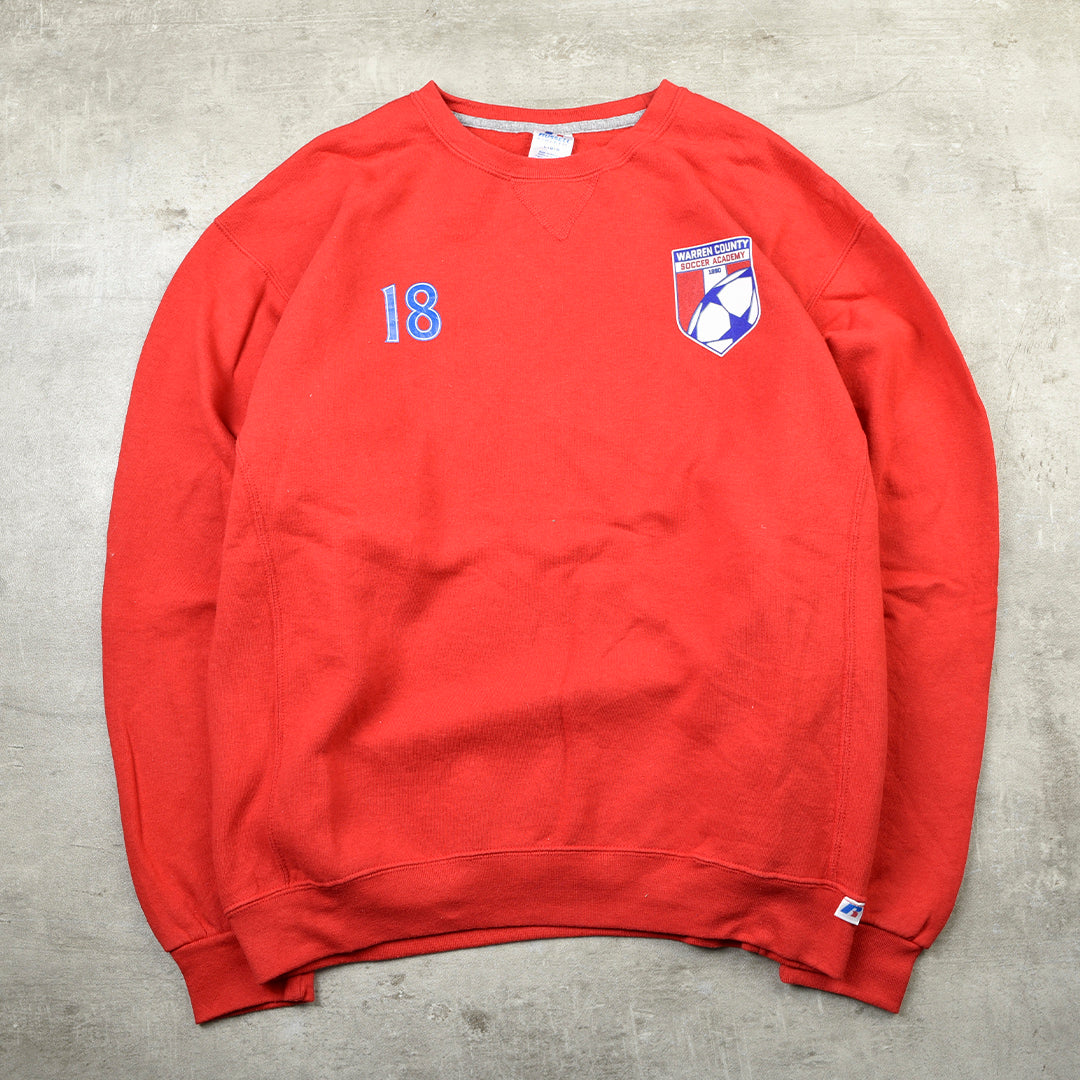 WARREN COUNTY VINTAGE SWEATSHIRT RED - LARGE