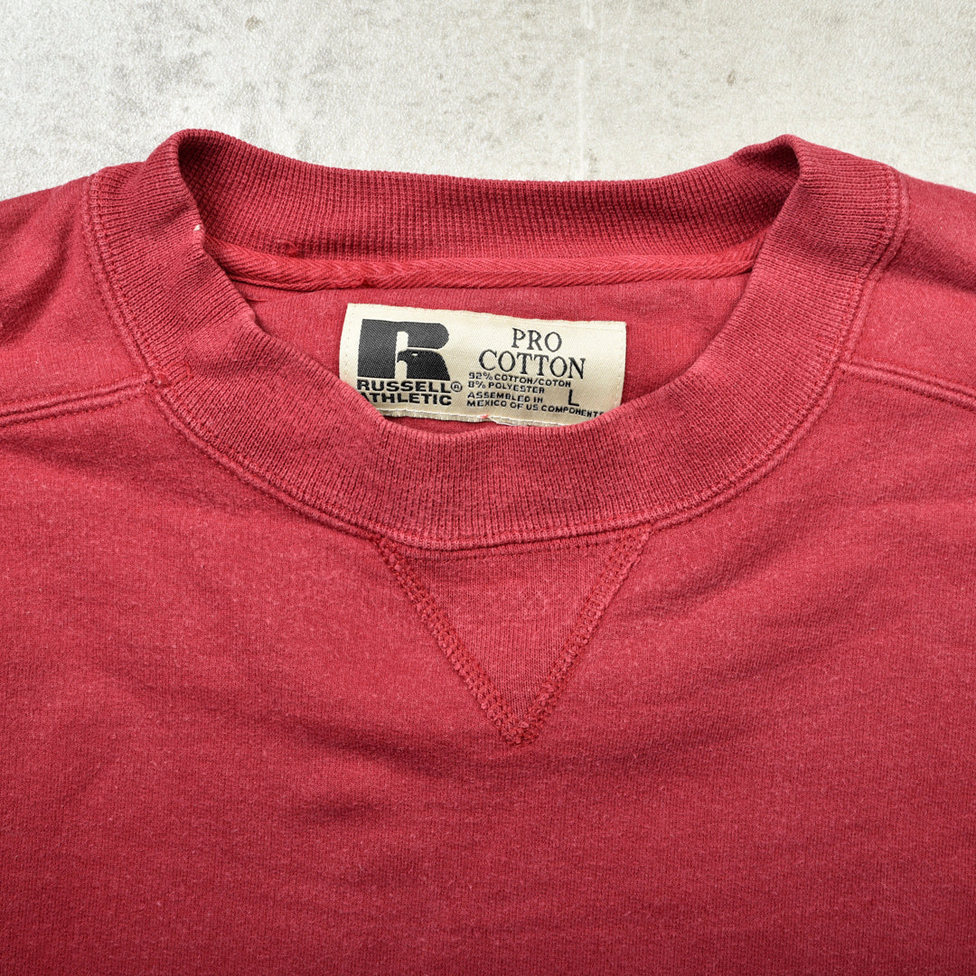 VINTAGE BLANK SWEATSHIRT RED - LARGE