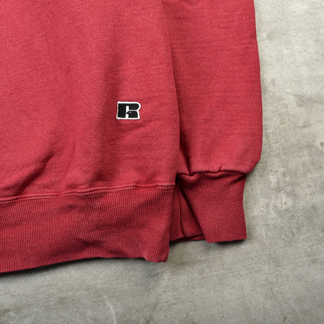 VINTAGE BLANK SWEATSHIRT RED - LARGE