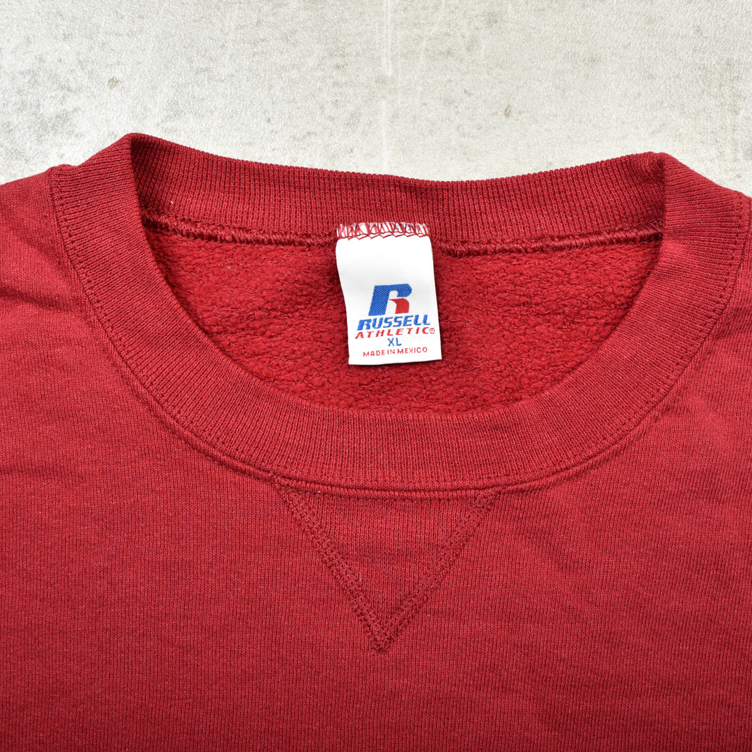 VINTAGE BLANK SWEATSHIRT RED - XL