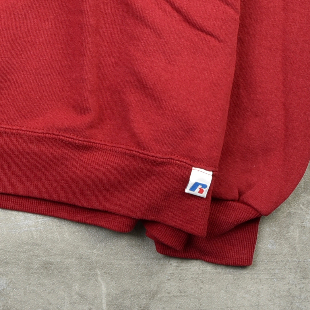 VINTAGE BLANK SWEATSHIRT RED - XL