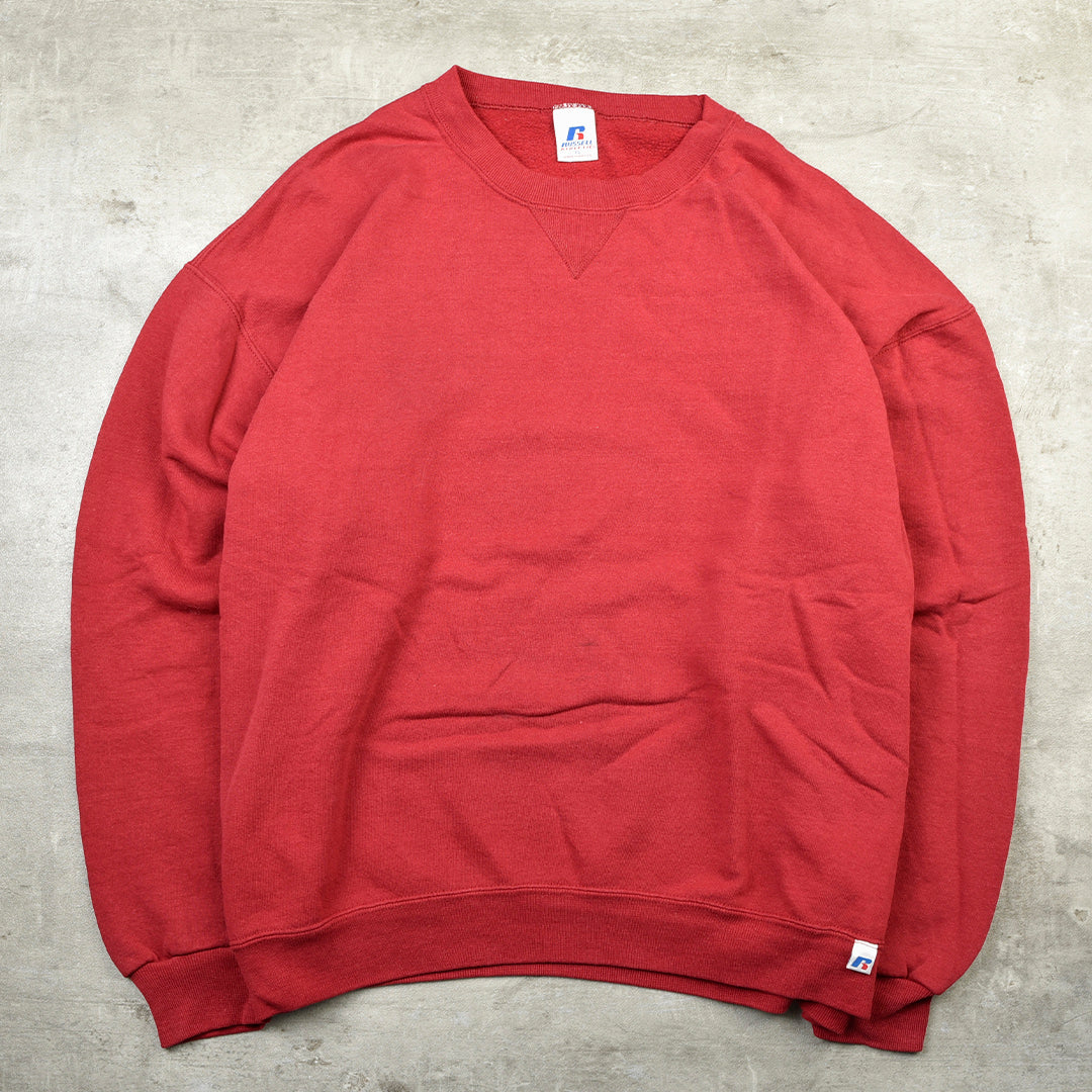 VINTAGE BLANK SWEATSHIRT RED - XL