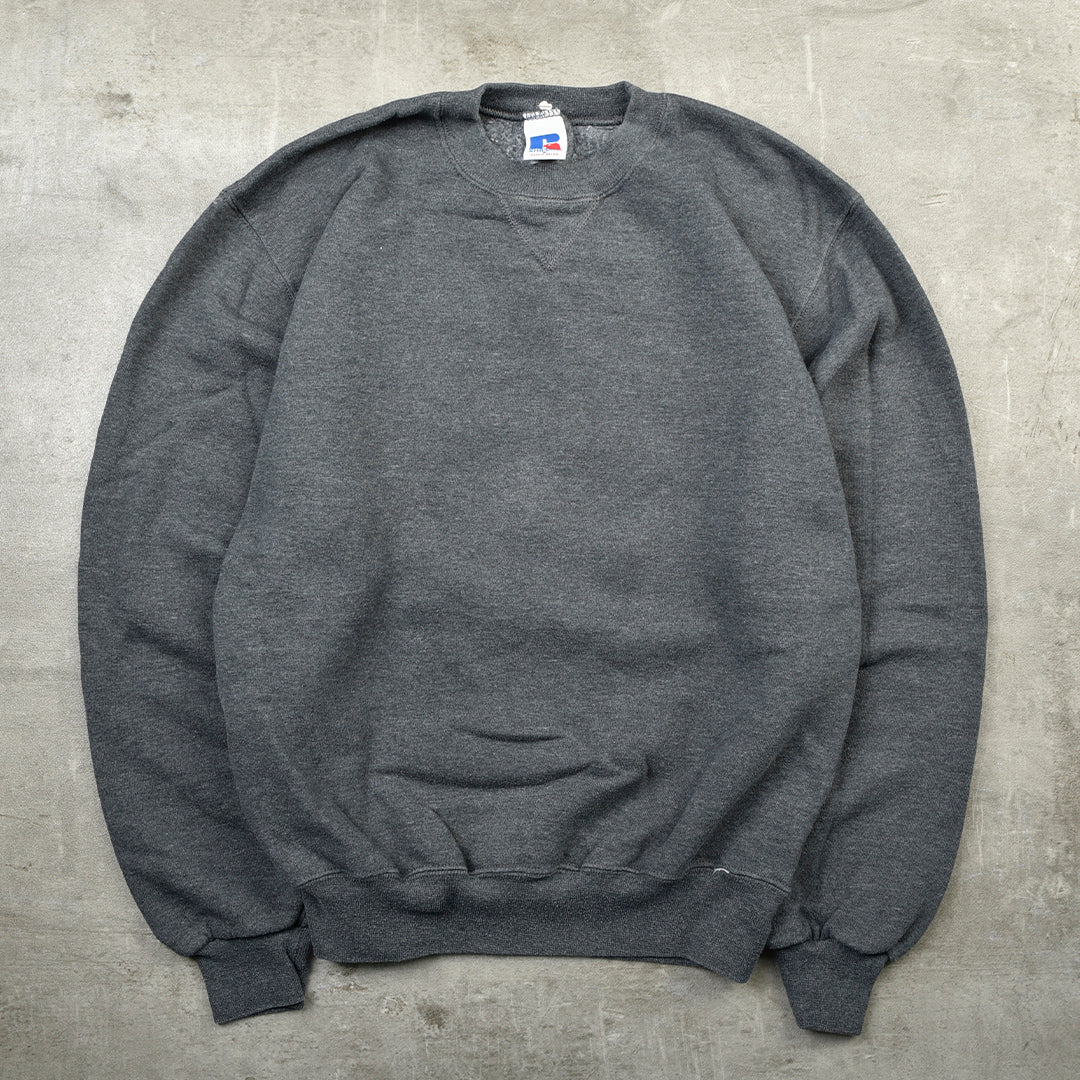 VINTAGE BLANK SWEATSHIRT GREY - SMALL