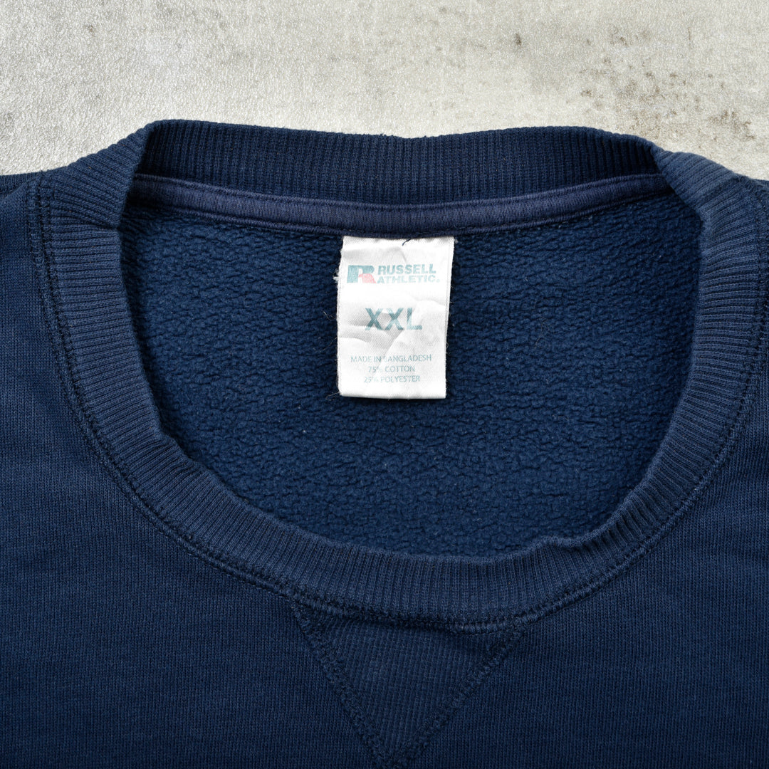 VINTAGE BLANK SWEATSHIRT BLUE - XXL