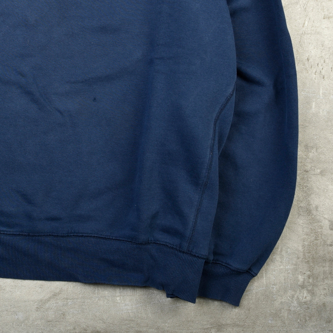 VINTAGE BLANK SWEATSHIRT BLUE - XXL