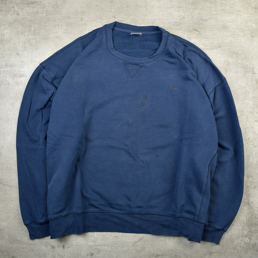 VINTAGE BLANK SWEATSHIRT BLUE - XXL