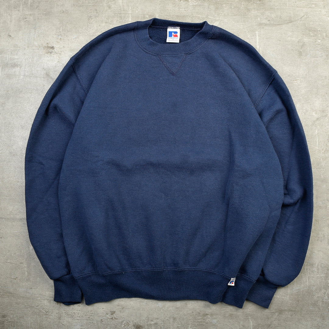 VINTAGE BLANK SWEATSHIRT BLUE - MEDIUM