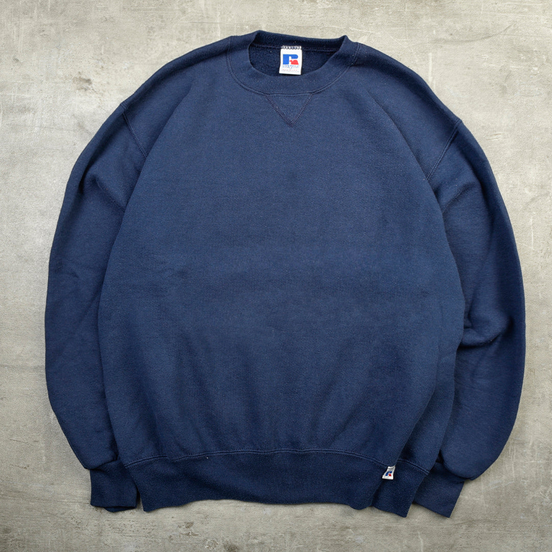 VINTAGE BLANK SWEATSHIRT BLUE- XL