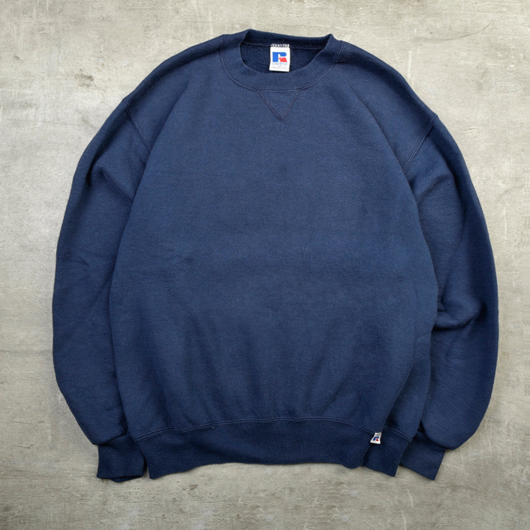 VINTAGE BLANK SWEATSHIRT BLUE - XL