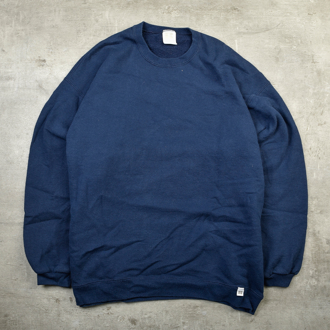 VINTAGE BLANK SWEATSHIRT BLUE - XL