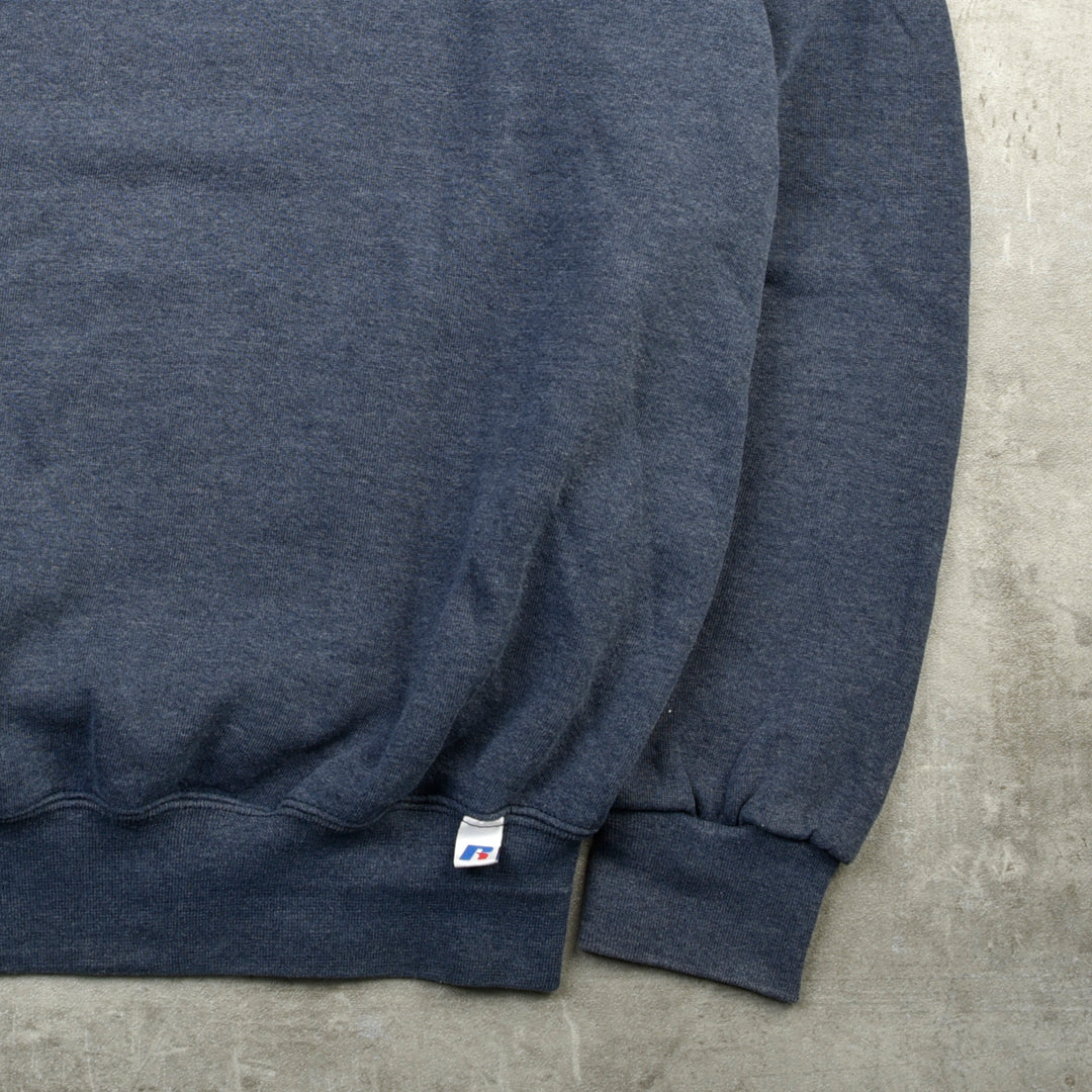 VINTAGE BLANK SWEATSHIRT BLUE - XL