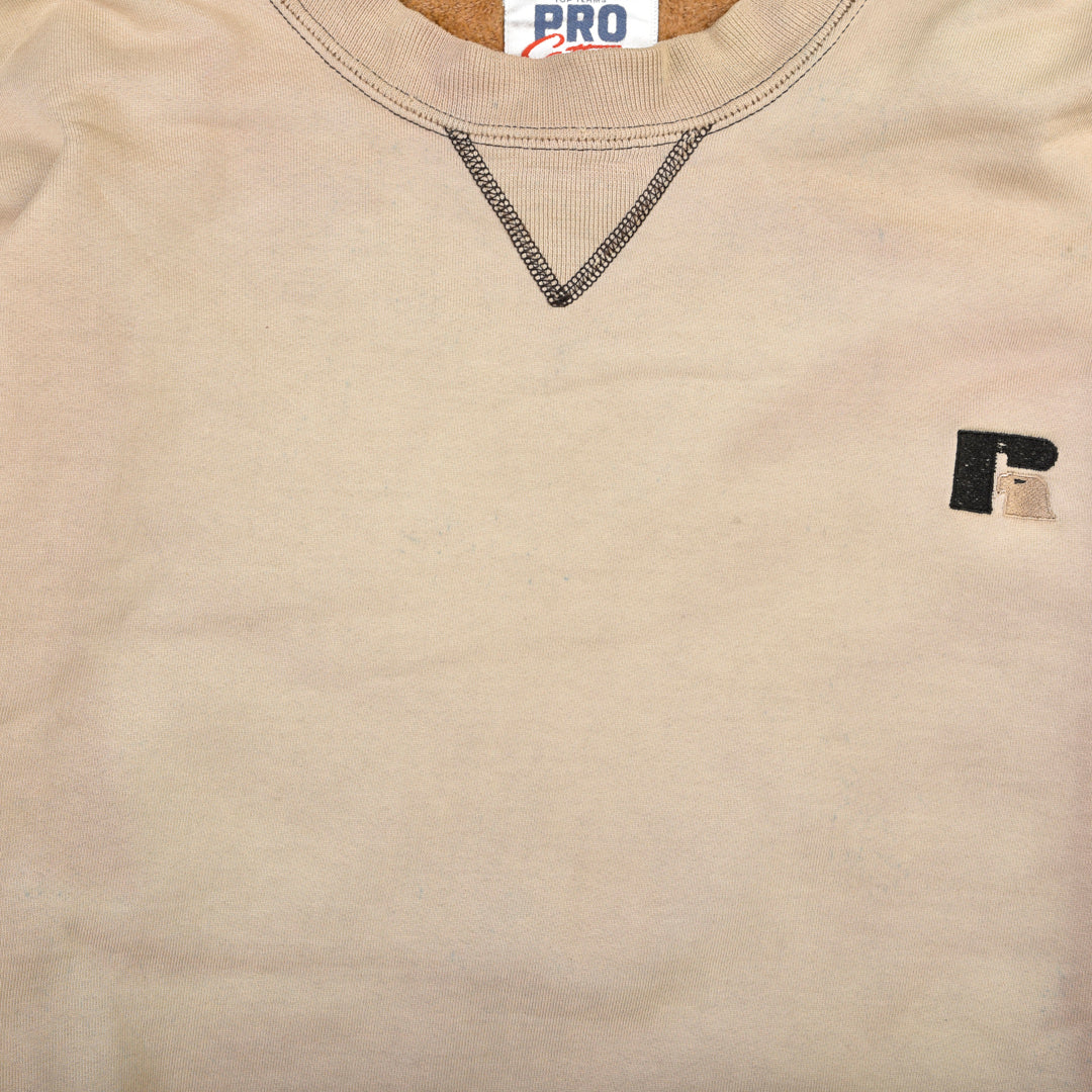 VINTAGE BLANK SWEATSHIRT BEIGE - XXL