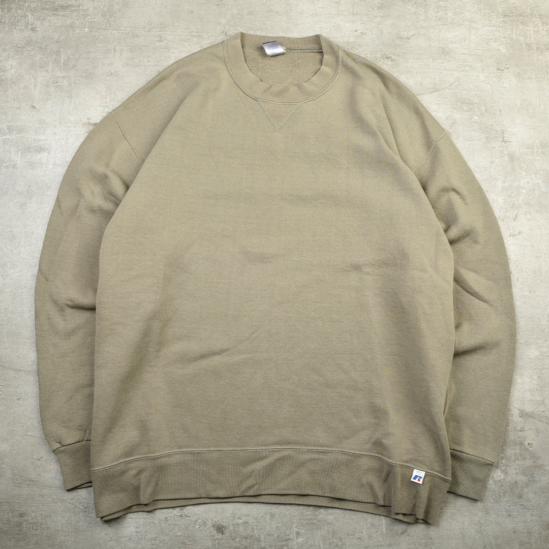 VINTAGE BLANK SWEATSHIRT KHAKI - XL