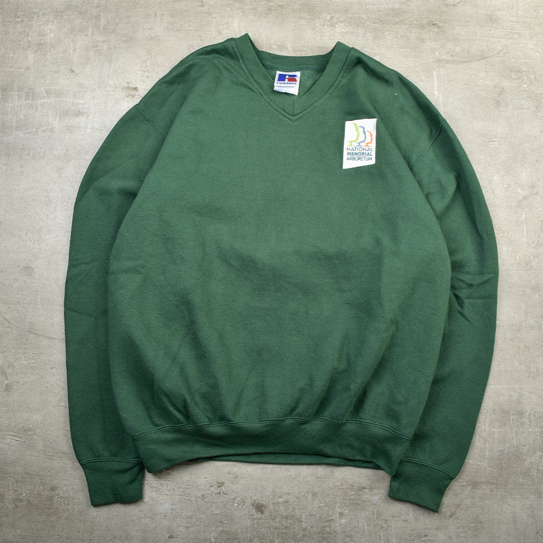 NATIONAL MEMORIAL ARBORETUM  VINTAGE SWEATSHIRT GREEN - LARGE