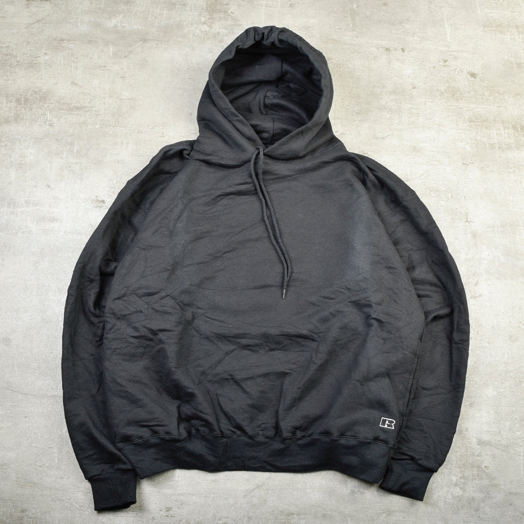 VINTAGE BLANK HOODIE BLACK - XL