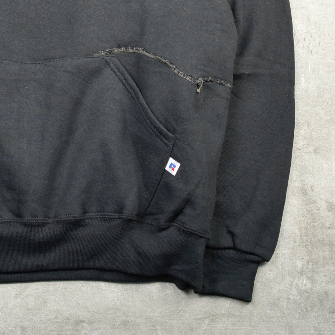 VINTAGE BLANK HOODIE BLACK - XL