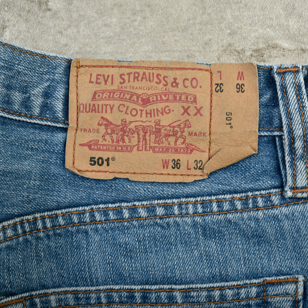 501 VINTAGE DENIM JEANS BLUE - 36X32